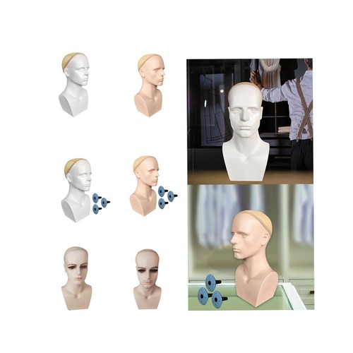 Male mannequin head with - mannequin,