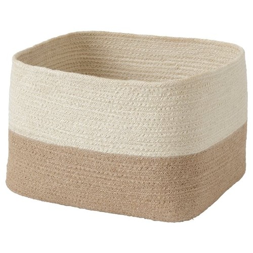 Jute storage basket - jute, natural
