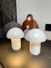 Set Of 2 John Lewis Mushroom Rechargeable Dimmable Touch Table Lamps, White