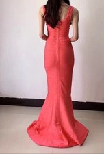 NWD Herve Leger Watermelon Maxi Dress Gown