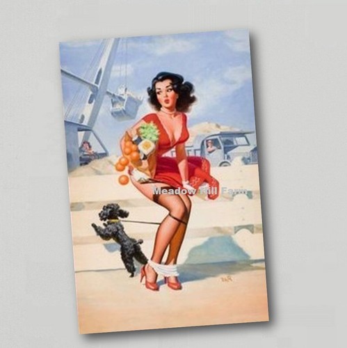 Fridge magnet pin girl - fridge, up