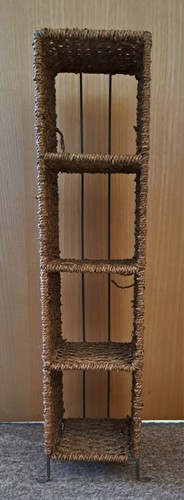 Vintage wicker rattan rack - vintage,