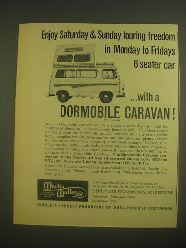 1962 morris van dormobile - van,
