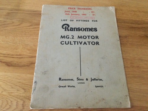 Ransomes mg2 parts manual - ransomes,