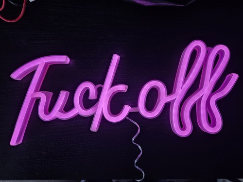 Off pink neon sign - f*ck,