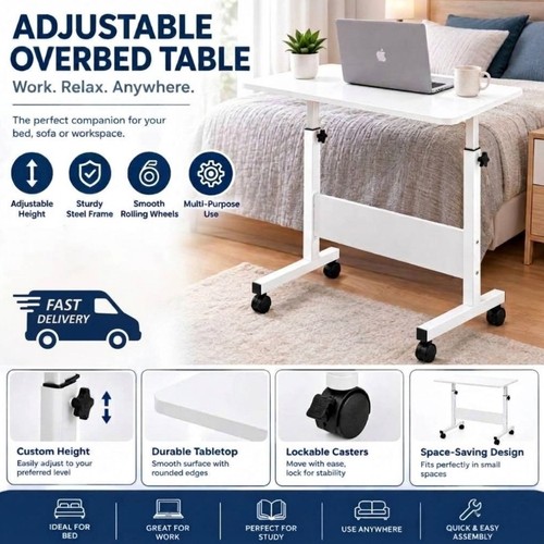 Adjustable overbed table - adjustable,