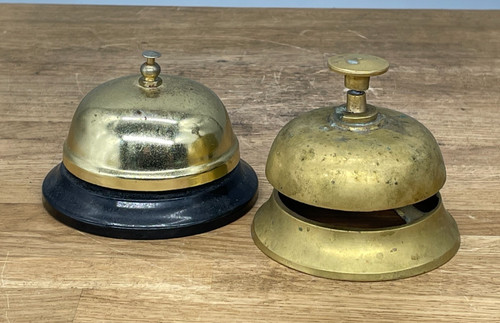 Vintage brass bell hotel - brass,