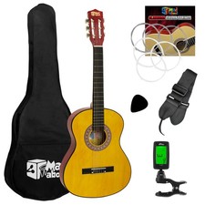 Childrens Classical Spanish Guitar Kids Pack 1/2 Size with Free Tuner