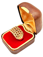 Gents 9ct Gold Four Row Keeper