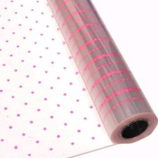 Pink Dot Clear Cellophane
