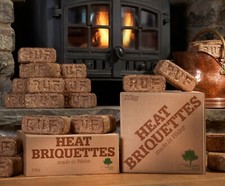  Eco Heat Log Briquettes –Ultra Dry Heat Logs - Up to 4hr Burn Time - Clean Burn