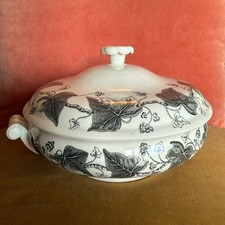 Wedgwood Napoleon Ivy - Black & white lidded tureen *Rare*
