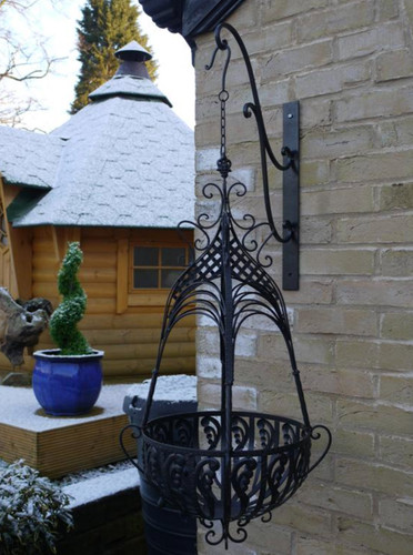 Large black rustic metal fancy - large,