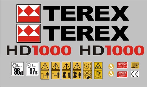 Decal sticker set for terex - set,