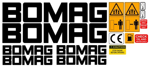 Bomag vibrating roller decals - vibrating,
