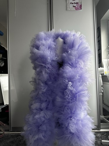 Large lavender white tulle - &,