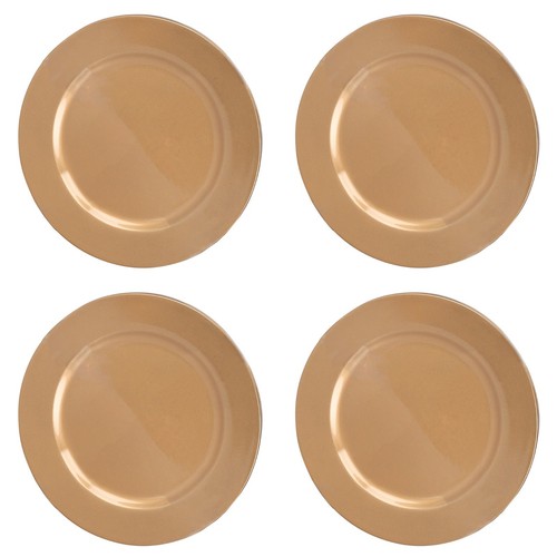Metallic charger plates - 4x,