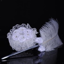Wedding Pen, Sweet Symbol Romantic White Feather Guest Pen