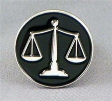 SCALES OF JUSTICE ENAMEL PIN