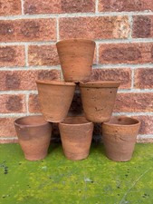 6x Antique Terracotta Pots –