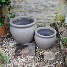 Garden Pots Outdoor - Traditional Terracotta-Effect Bowl Planter For Gardens