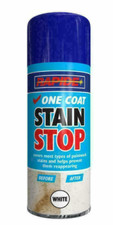 Stain Stop Spray White One Coat Aerosol Walls Ceilings Grease Rust 400ml