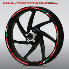 Ducati Multistrada Corse motorcycle wheel decals 12 rim stickers set 1100 1200