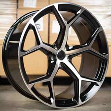 18"rs6 f black pol alloy wheels vw golf audi/vw/tt/t4/a4/a3/a6/skoda + tyres