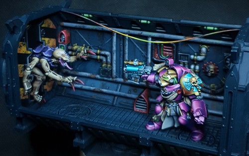 Space hulk diorama with nmm - diorama,