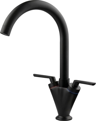 Black kitchen sink tap mono - black,