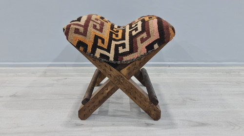 Vintage ottoman stool kilim - vintage,