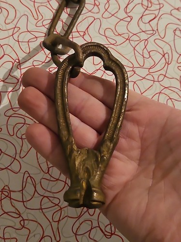 Antique brass finial chain - brass,