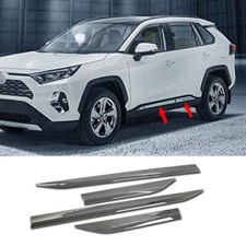 Chrome Door Side Body Molding Trim Cover Accessories For Toyota RAV4 2019-2025