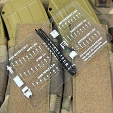 Tactical Shooting Rangefinder Card Outdoor Survey Board Portable Measuring Ruler