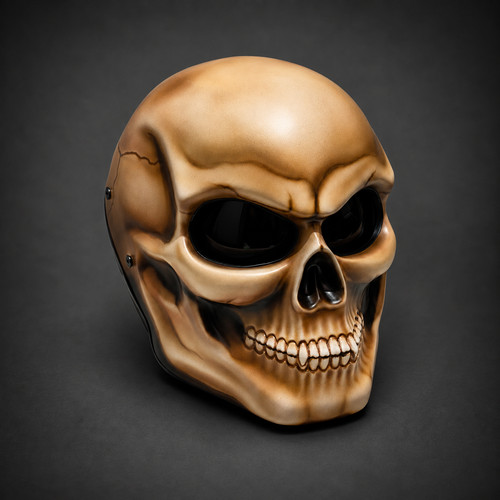 Top skull motorcycle helmet - skull,