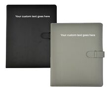 Personalised Text 50 Sheets A4 Ring Binder Portfolio Folder with Closure Belt