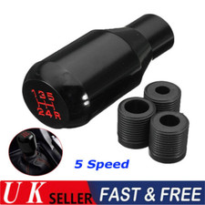 Manual Car Universal 5 Speed Gear Shift Knob Shifter Aluminum Black Lever Stick