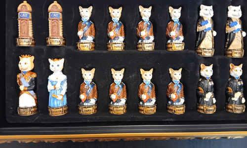 Hand painted cat and dog - hand,