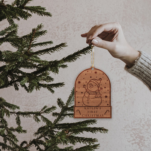 Snow globe snowman bauble - globe,