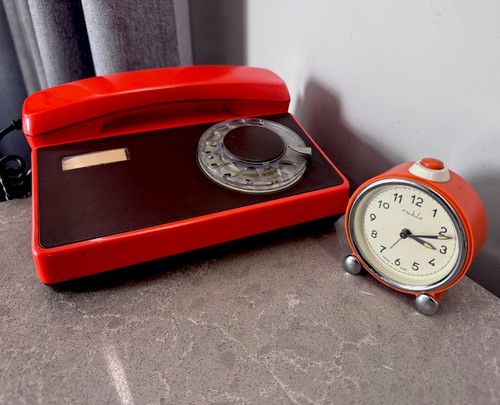 Vintage tesla rotary phone - vintage,