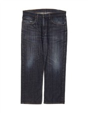 LEVI'S Mens 752 Straight Jeans W36 L27 Navy Blue AB02