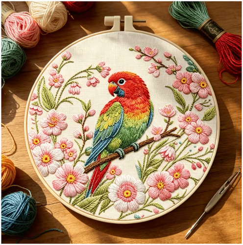 Embroidery hoop kit 20cm - embroidery, 20cm/7.87"