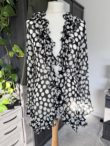 Zara black white polka - black,