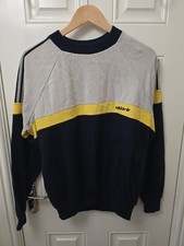 Vintage 1980s Adidas Sweatshirt Made In France Medium Mens'