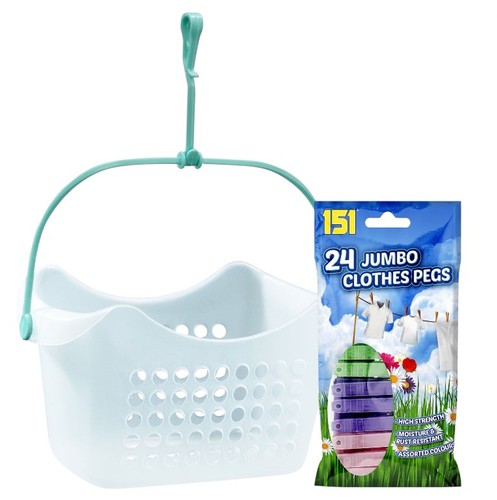 Clear peg basket - &, laundry