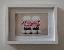 Doug Hyde Art Print, White Box Glazed Frame, Stand / Hanging Ring on Rear - New