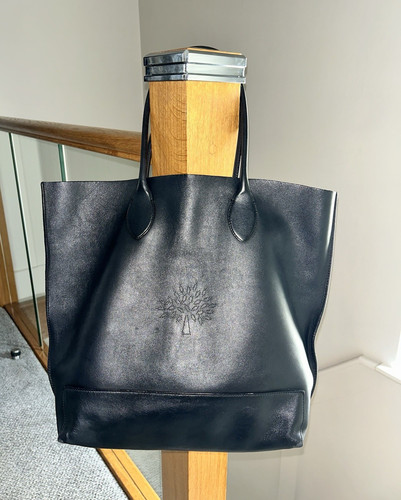 Mulberry black leather tote - black,