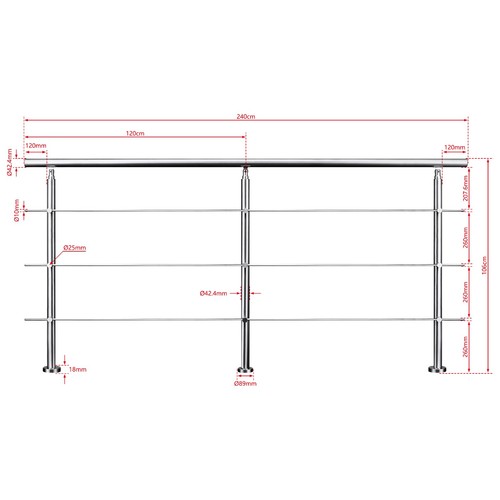Stainless steel handrails
