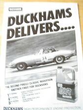 DUCKHAMS JAGUAR MGB TRIUMPH TR4 POSTER ADVERT READY FRAME A4 SIZE FILE K