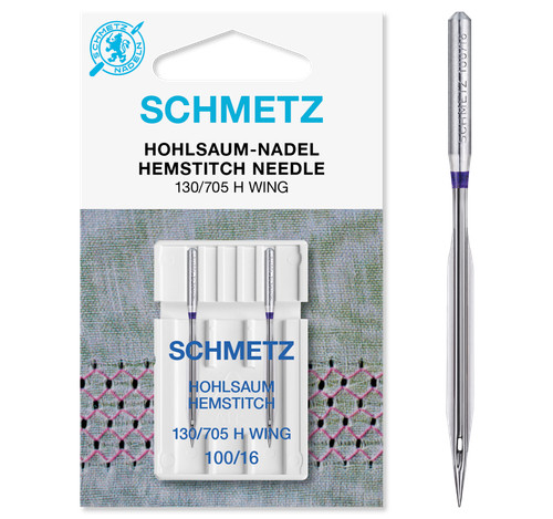 Schmetz hemstitch wing - /,